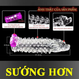 Bao cao su đôn dên đầu rồng có rung