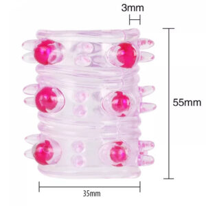 Vòng đeo dương vật silicone có bi mềm mại dùng nhiều lần