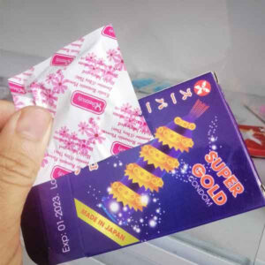 Bao cao su SUPER GOLD siêu gân gai bi đầu cực phê 12 chiếc
