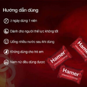 Kẹo sâm Hamer hàng Mỹ tăng cường sinh lý nam giới 5 viên