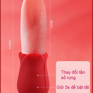 Lưỡi liếm âm đạo như thật silicone mềm mại 12 chế độ rung