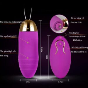 Trứng rung tình yêu MINI SAFAMI 7 tầng số pin sạc